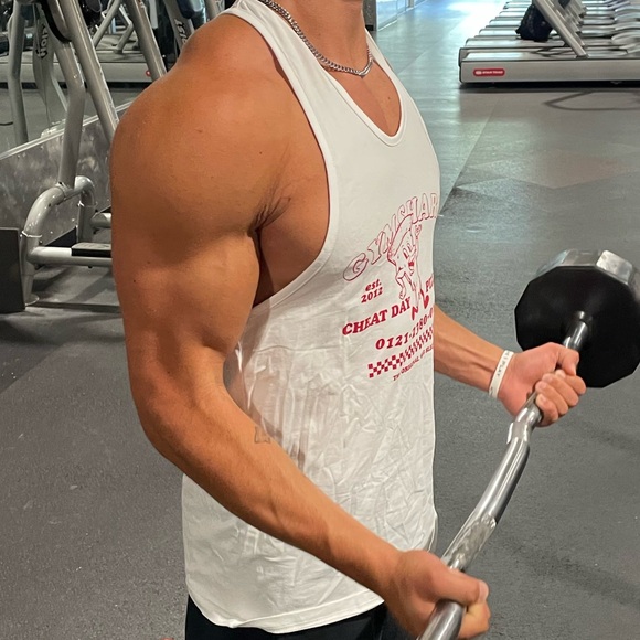 GYMSHARK TANK TOP SHIRT PIZZA COMPANY CHEAT DAY 2012 THE ORIGINAL BIG SLICE JOCK - Picture 10 of 16